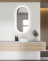 Oval Mirror Luna with LED Lighting 100x40 cm