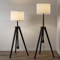 LAUTERS Floor lamp, brown ash, white