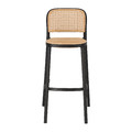 Bar Stool with Backrest Antonio, black