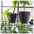 CITRONMELISS Plant pot, in/outdoor/anthracite, 24 cm