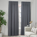 VÄXELBRUK Curtains, 1 pair, blue, 140x300 cm