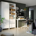 TROTTEN/LÅNGFJÄLL / BESTÅ/LAPPVIKEN Desk and storage combination, and swivel chair white/grey