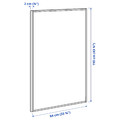 MITTZON Whiteboard/noticeboard, white, 84x110x2 cm