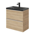 Goodhome Wall-mounted Basin Cabinet Imandra Slim 60cm, oak