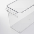 KLIPPKAKTUS Storage box for fridge, transparent, 32x10x15 cm