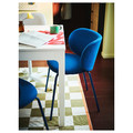 EKEDALEN / KRYLBO Table and 2 chairs, white/Tonerud blue, 80/120 cm