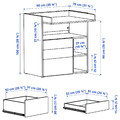 SMÅSTAD Changing table, white white/with 3 drawers, 90x79x100 cm