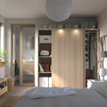 PAX / HASVIK Wardrobe, white stained oak effect/white stained oak effect, 200x66x201 cm