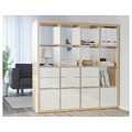 KALLAX Shelving unit, white stained oak effect, 147x147 cm