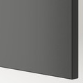 BESTÅ Wall-mounted cabinet combination, dark grey/Lappviken dark grey, 180x42x64 cm