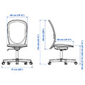 FLINTAN Office chair, Diseröd grey