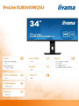 IIyama 34" Monitor XUB3493WQSU IPS UWQHD DP HDMI