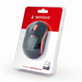 Gembird Wireless Optical Mouse, black/red