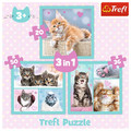 Trefl Children's Puzzle Cute Animals 3in1 3+