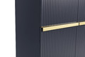 Cupboard Nicole, dark blue, gold legs