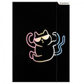 Document File Folder with Elastic Band A4 10pcs Kitty, black, assorted patterns