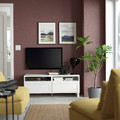 BESTÅ TV unit with drawers, Hanviken white, 120x40x48 cm