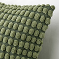 SVARTPOPPEL Cushion cover, green-yellow, 65x65 cm