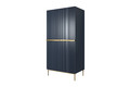 Wardrobe Nicole 100 cm, dark blue, gold legs