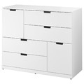 NORDLI Chest of 6 drawers, white, 120x99 cm