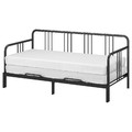 FYRESDAL Day-bed with 2 mattresses, black/Vannareid firm, 80x200 cm