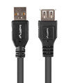 Lanberg Cable USB-A M/F 2.0 1.8m, black