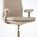 MULLFJÄLLET Conference chair with castors, Naggen beige