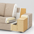 KIVIK 3-seat sofa with chaise longue, Tresund light beige