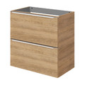 Goodhome Wall-mounted Basin Cabinet Imandra Slim 60cm, oak