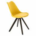 Dining Chair Norden Star Square, black/yellow