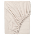 DVALA Fitted sheet, beige, 160x200 cm