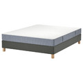 LYNGÖR Divan bed, Vesteröy medium firm/light blue dark grey, 140x200 cm