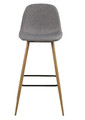 Bar Stool Wilma, light grey/oak