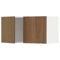 METOD Wall cabinet with 2 doors, white/Tistorp brown walnut effect, 80x40 cm