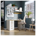 MITTCIRKEL / ALEX Desk, lively pine effect white, 140x60 cm