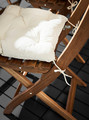 KUDDARNA Chair cushion, outdoor, beige, 36x32 cm