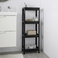 VESKEN Shelf unit, black, 36x23x100 cm