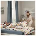 BRUKSVARA Duvet cover and pillowcase, multicolour/dot pattern, 150x200/50x60 cm