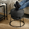 EMMISLÖV Pouffe, Vissle dark grey