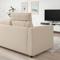 VIMLE 3-seat sofa, with headrest, Hallarp beige