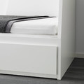 FLEKKE Day-bed frame with 2 drawers, white, 80x200 cm