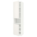 METOD High cab f micro w 2 doors/shelves, white/Veddinge white, 60x60x240 cm