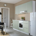 ENHET Kitchen, pale grey-green, 243x63.5x222 cm