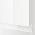METOD Hi cb f oven/micro w 2 drs/shelves, white/Voxtorp high-gloss/white, 60x60x200 cm