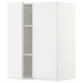 METOD Wall cabinet with shelves/2 doors, white/Voxtorp high-gloss/white, 60x80 cm