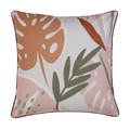 GoodHome Cushion Leaves 45 x 45 cm, dark