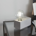 GoodHome Table Lamp Qausuit Beto E27, rectangular