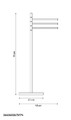 GoodHome Triple Towel Rail Stand Ormara