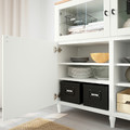 BESTÅ Storage combination with doors, white, Sutterviken/Kabbarp white clear glass, 180x42x114 cm