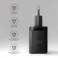 AXAGON Wall Charger EU Plug ACU-PQ30, PD&QC 30W, black